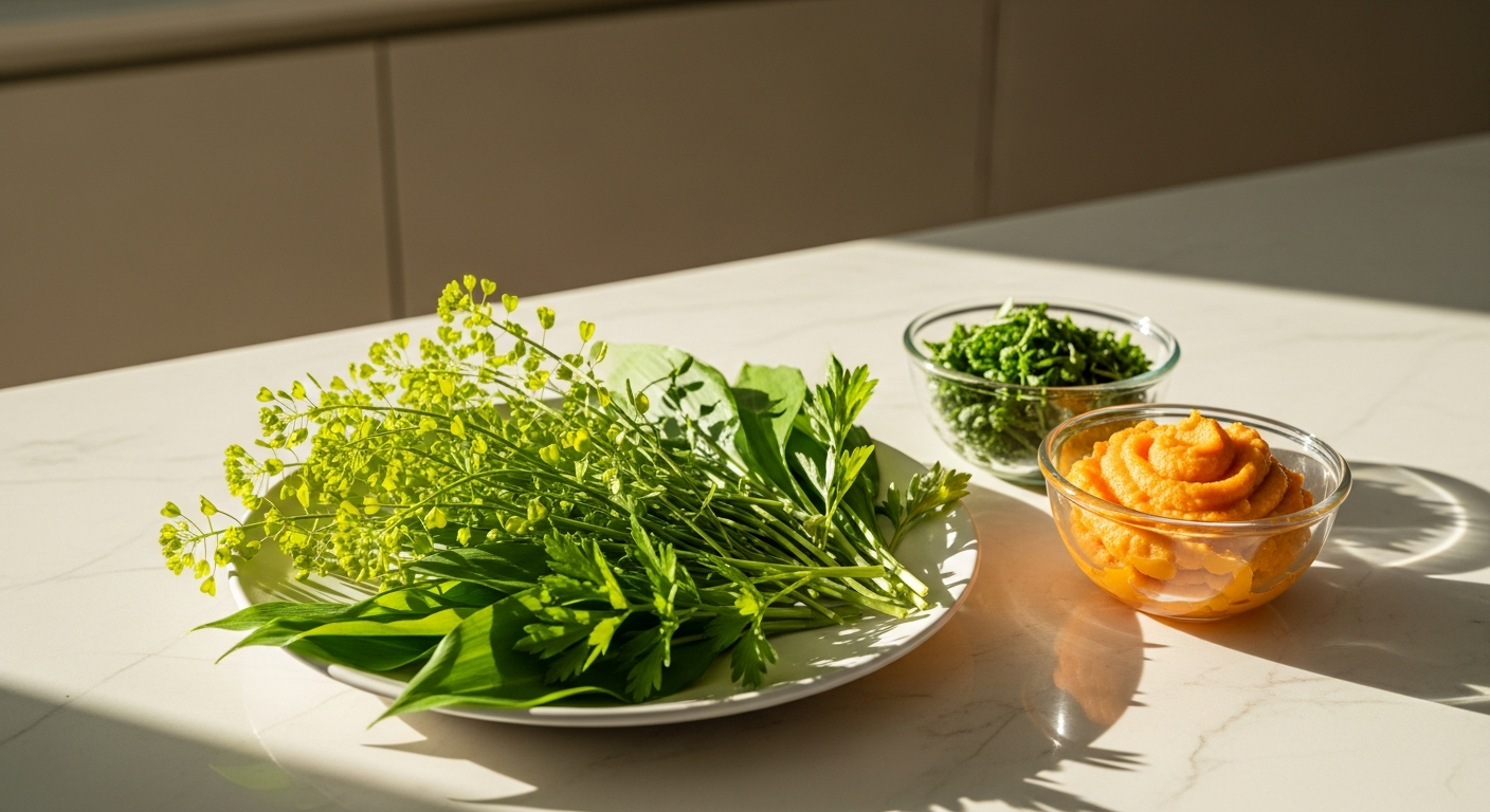 春季野菜辅食增强婴幼儿免疫力7款食谱—荠菜·小蒜·艾草营养指南