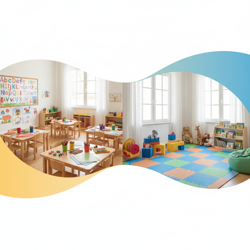 유치원 vs 어린이집 비교 - 교실 환경 차이
