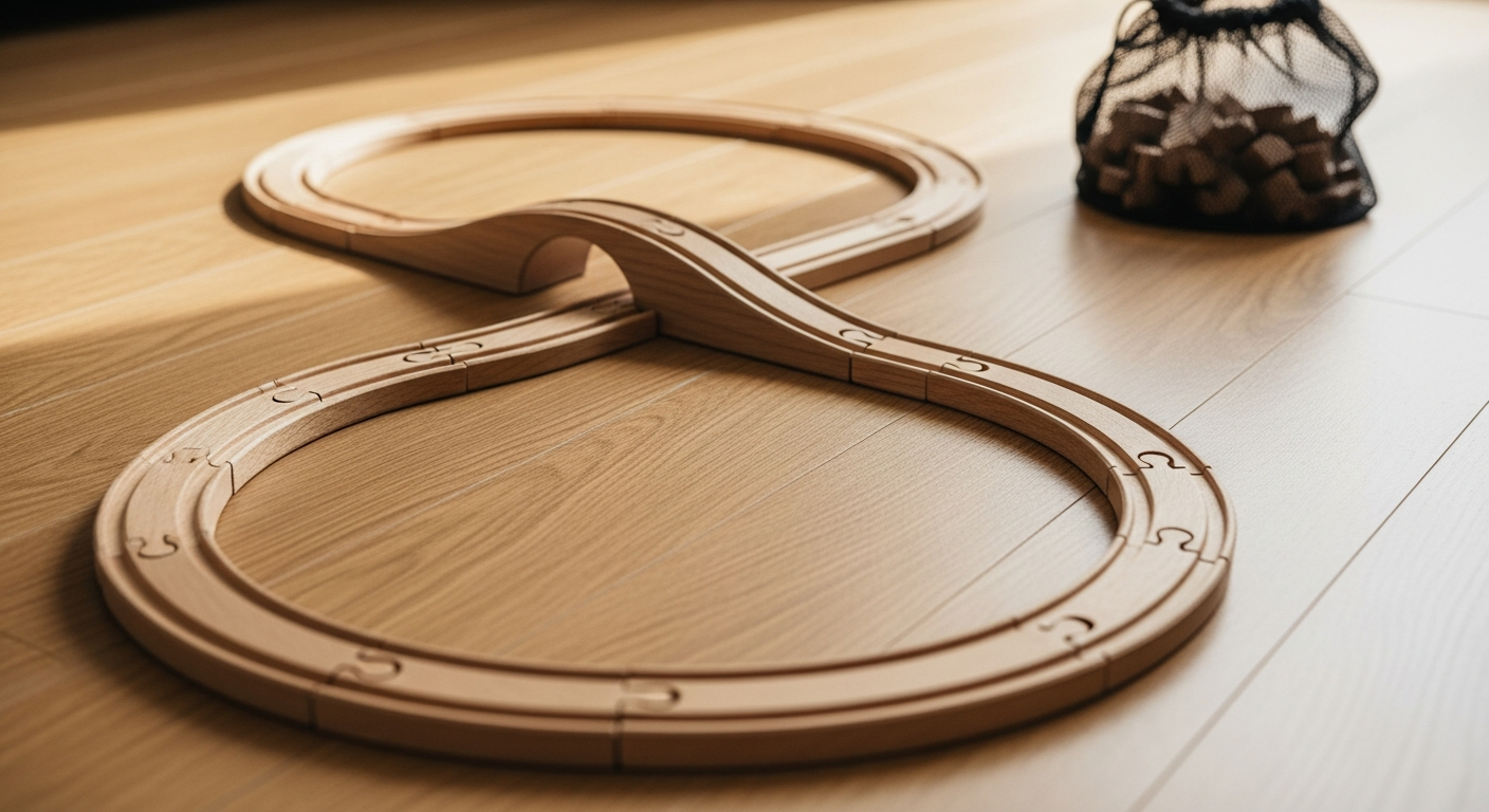 How My 5-Year-Old Built a Wooden Train Track Alone